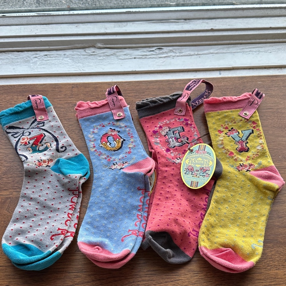 Scotland made bamboo adult monogram socks